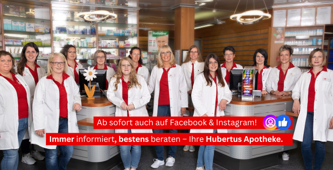 Die Hubertus Apotheke jetzt auch auf Instagram und Facebook!